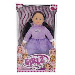 Just Toys Bambolina Girlz Κούκλα Μόδας 46cm με Μωβ Φόρεμα