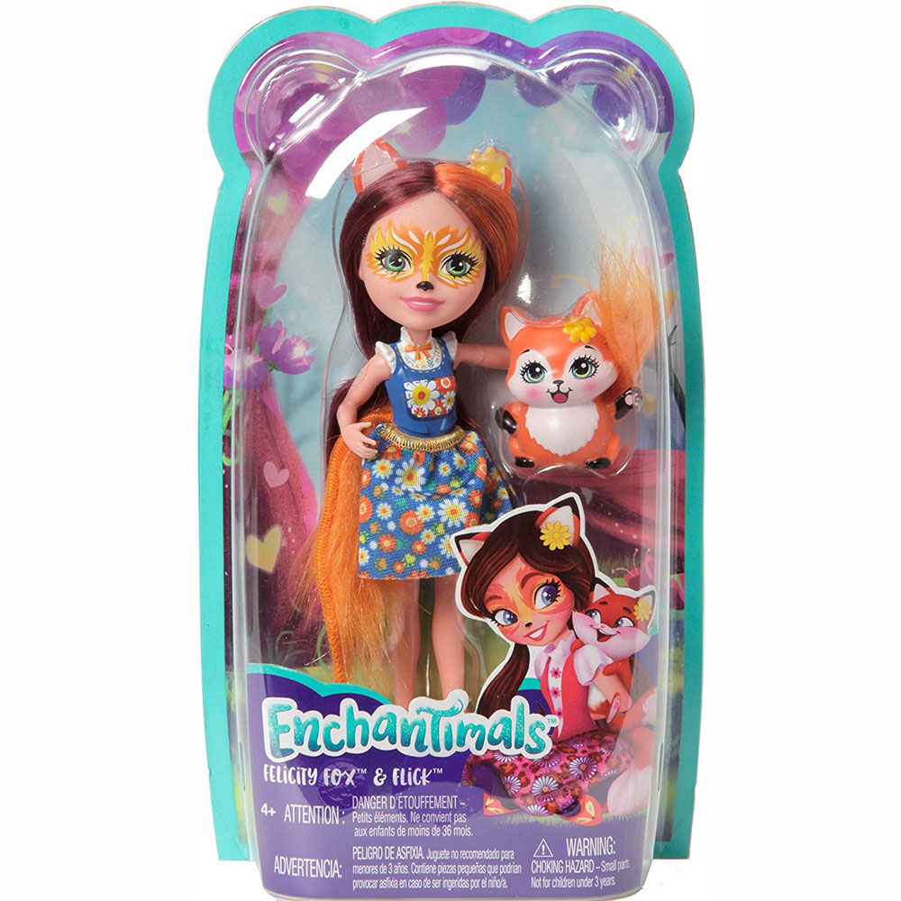Mattel Enchantimals Κούκλα & Ζωάκι Φιλαράκι Felicity Fox & Flick