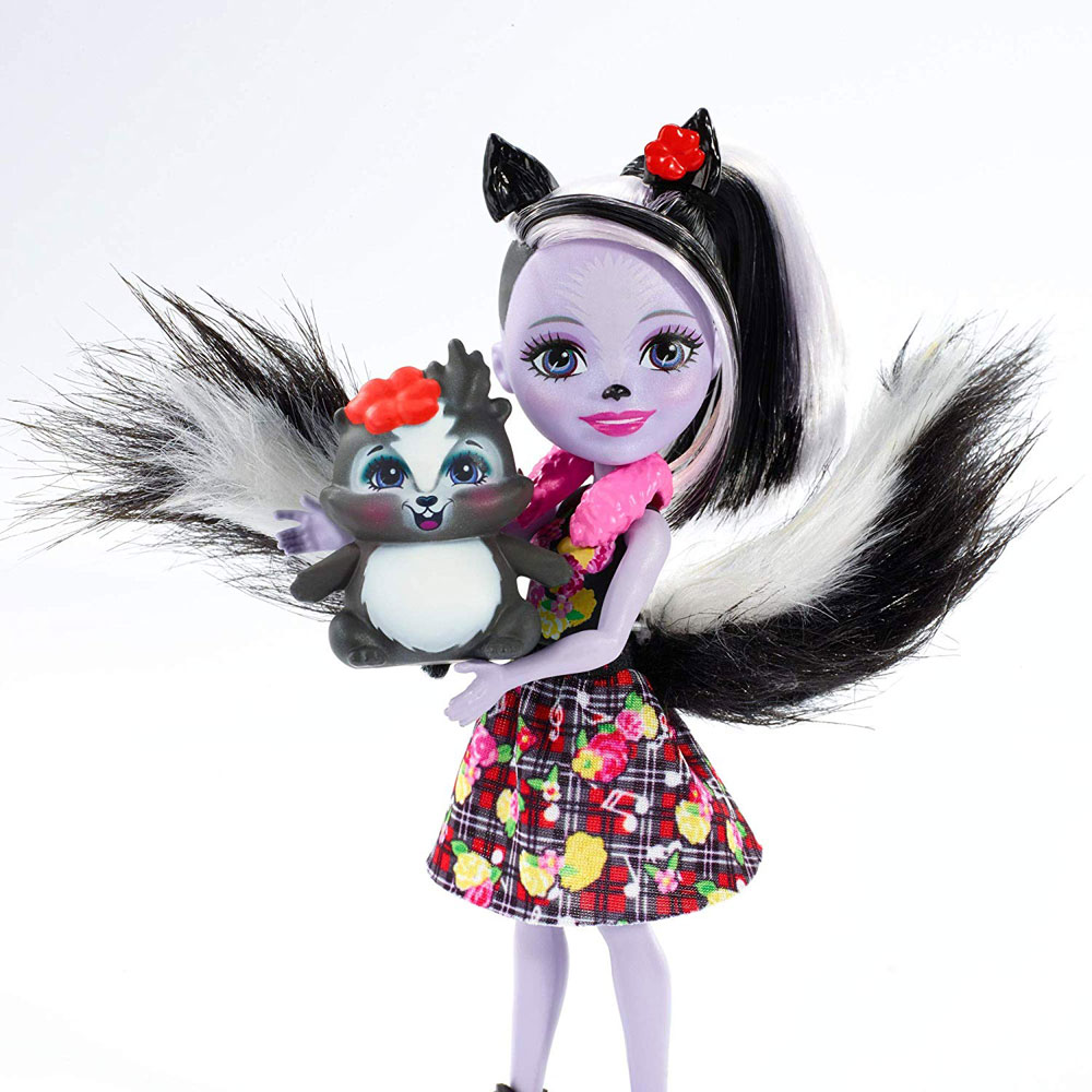 Mattel Enchantimals Κούκλα & Ζωάκι Φιλαράκι Sage Skunk & Caper
