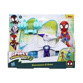 Hasbro Marvel Spidey and His Amazing Friends Spidey Hero Dino Gnostasaurus & Spidey 10cm