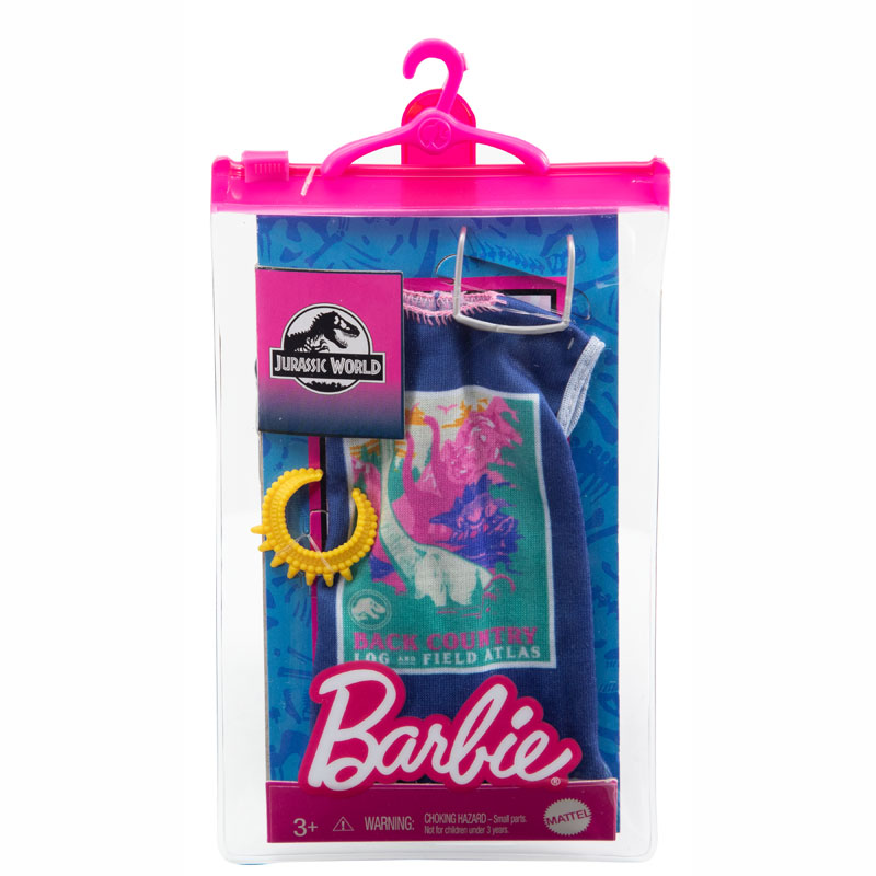 Mattel Barbie Μοδάτα Σύνολα - Διάσημες Μόδες Jurassic World Μακό Φόρεμα
