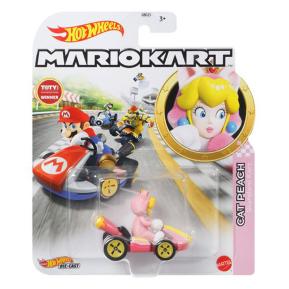 Mattel Hot Wheels Super Mario Kart Αυτοκινητάκι Cat Peach Standard Kart