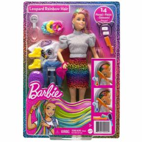 Mattel Barbie Leopard Rainbow Hair 30cm GRN81