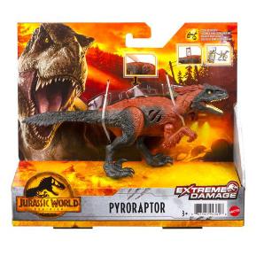 Mattel Jurassic World Extreme Damage Φιγούρες Δεινοσαύρων με σπαστά μέλη Pyroraptor