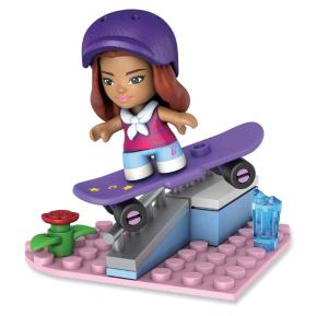 Mega Construx Τουβλάκια Barbie Φιγούρα Αθλήτρια Skateboard & αξεσουάρ