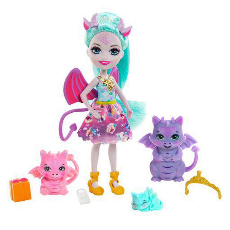 Mattel Enchantimals Royals - Κούκλα & Οικογένεια Δράκοι GYJ09