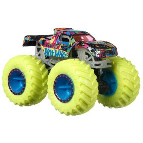 Mattel Hot Wheels Metal Monster Truck- Glow in The Dark Podium Grasher