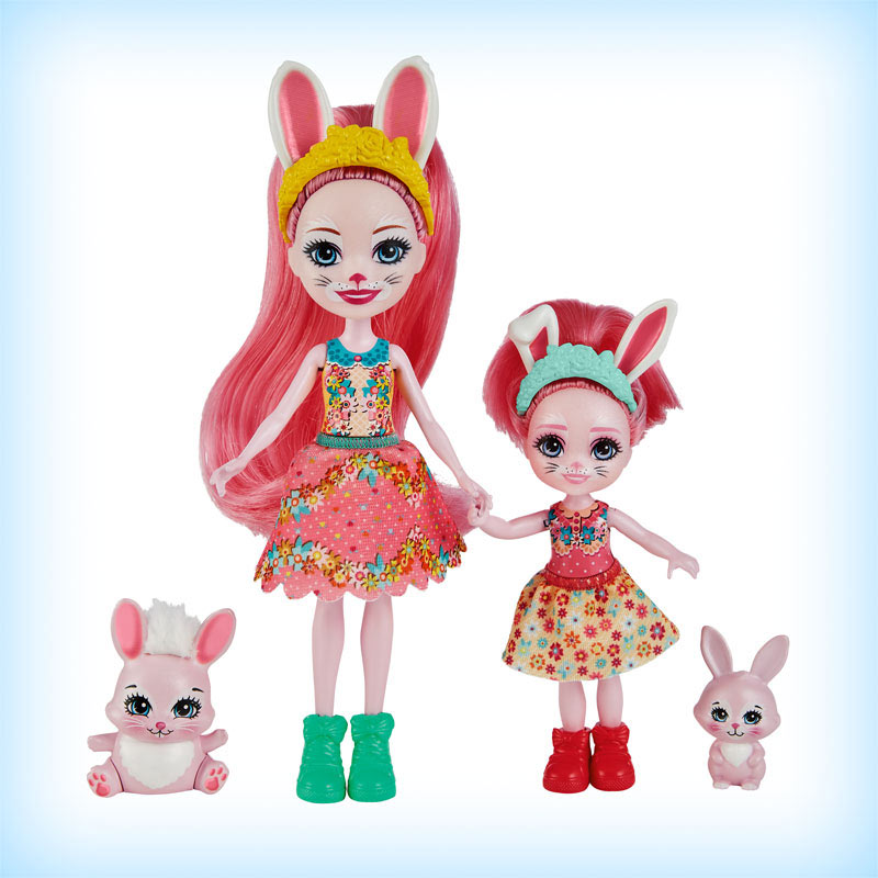 Λαμπάδα Mattel Enchantimals Κούκλα & Αδερφάκι Bree Bunny™ & Twist™ / Bedelia Bunny™ & Tappy™