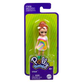 Mattel Polly Pocket Κούκλα με αξεσουάρ - Lila Φόρεμα Ουράνιο τόξο (FWY19)