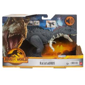 Mattel Jurassic World Νέοι Δεινόσαυροι με κινούμενα μέλη, λειτουργία επίθεσης & ήχους Rajasaurus