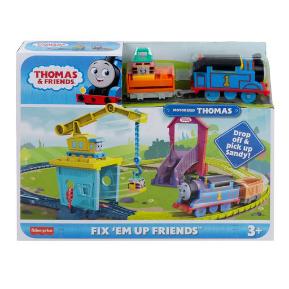 Fisher Price Thomas The Train Tόμας - Πίστα και Σταθμός Επισκευών με την Κάρλι & τη Σάντι HDY58