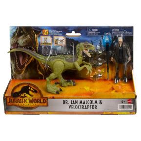 Mattel Jurassic World Σετ Ian Malcolm & Juvenile Baryonyx
