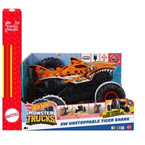 Λαμπάδα Mattel Hot Wheels RC Monster Trucks Tiger Shark Τηλεκατευθυνόμενο 1:15 HGV87