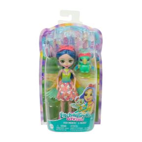 Mattel Enchantimals™ City Tails - Κούκλα & Ζωάκι Φιλαράκι - Prita Parakeet & Flutter