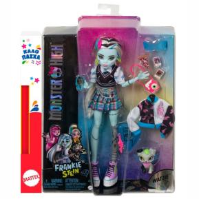 Λαμπάδα Mattel Κούκλα Monster High - Frankie Stein™ & Watzie Pet HHK53