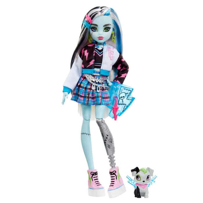 Λαμπάδα Mattel Κούκλα Monster High - Frankie Stein™ & Watzie Pet HHK53