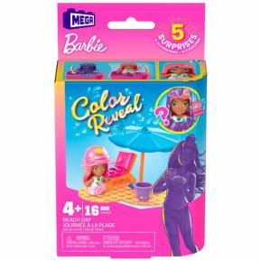 MEGA™ Barbie® Τουβλάκια Barbie Color Reveal Φιγούρα & Αξεσουάρ Beach Day