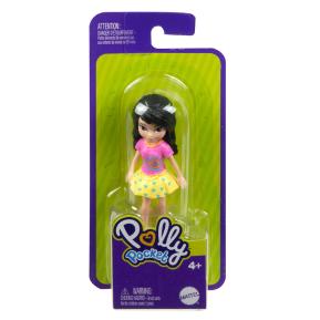 Mattel Polly Pocket Κούκλα με αξεσουάρ - Κούκλα Ροζ μπλουζάκι & κίτρινη φούστα (FWY19)