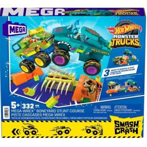 MEGA Hot Wheels®  Σετ Αυτοκινητάκια Monster Trucks Smash Crash - Mega-Wrex™ Boneyard HKF89