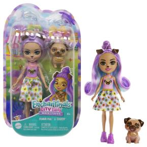 Mattel Enchantimals™ City Tails - Κούκλα & Ζωάκι Φιλαράκι - Penna Pug & Trusty