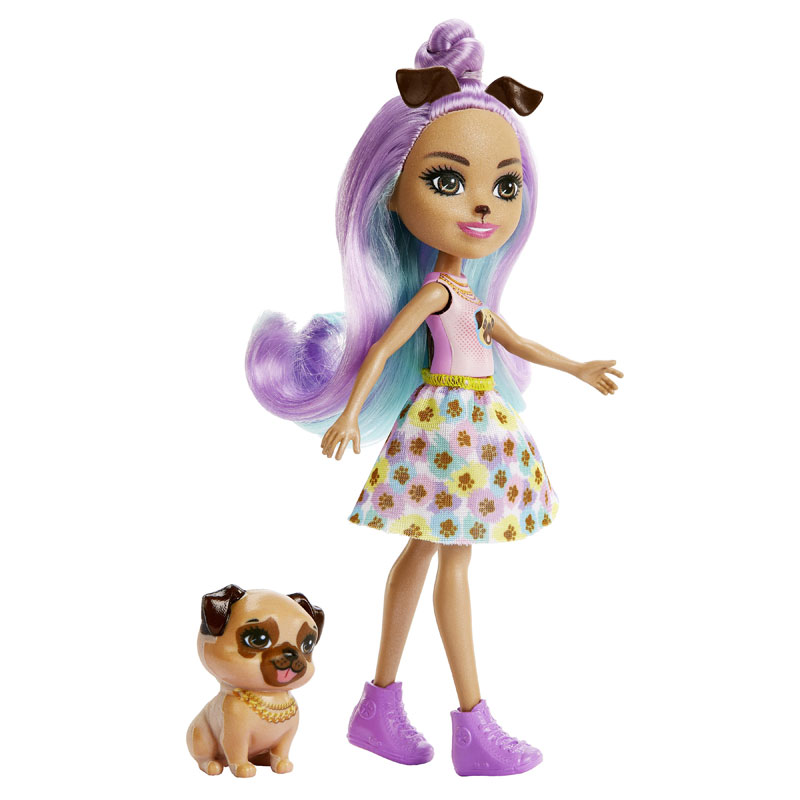 Mattel Enchantimals™ City Tails - Κούκλα & Ζωάκι Φιλαράκι - Penna Pug & Trusty