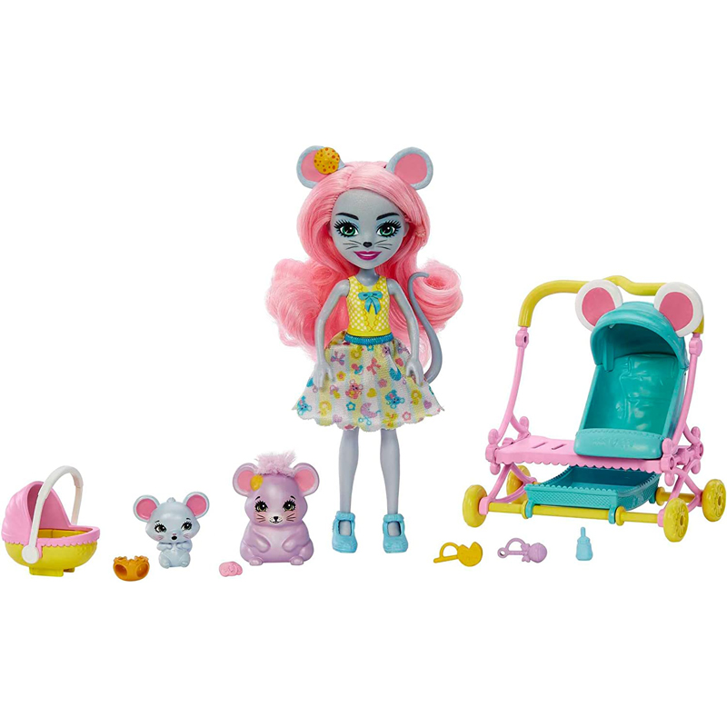 Mattel Enchantimals  Citytails Mouse Baby Buggy - Βόλτα με το ποντικάκι HKR57