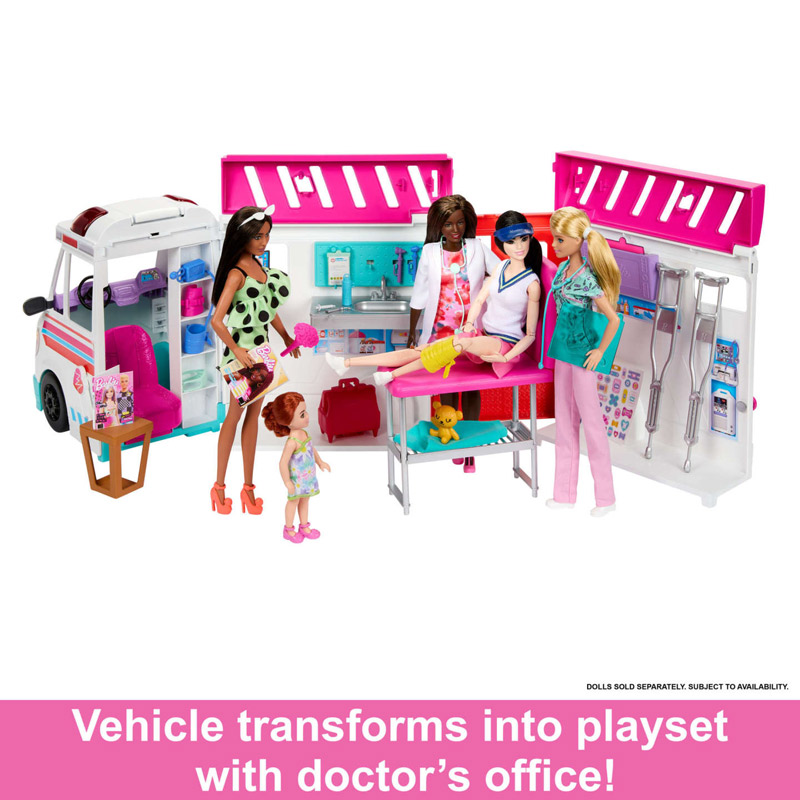 Λαμπάδα Mattel Barbie Νεά Κινητή Κλινική-Ασθενοφόρο HKT79