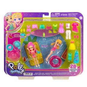 Mattel Polly Pocket - Νέες Κούκλες με μόδες μεγάλο pack Fruity Pool Fun Fashion Pack