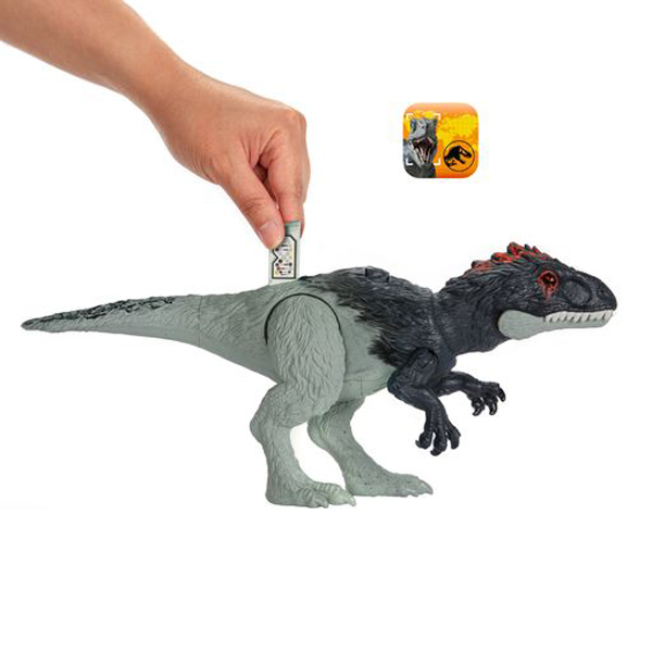 Mattel Jurassic World Νέοι Δεινόσαυροι με κινούμενα μέλη, λειτούργια επίθεσης & ήχους Eocarharia