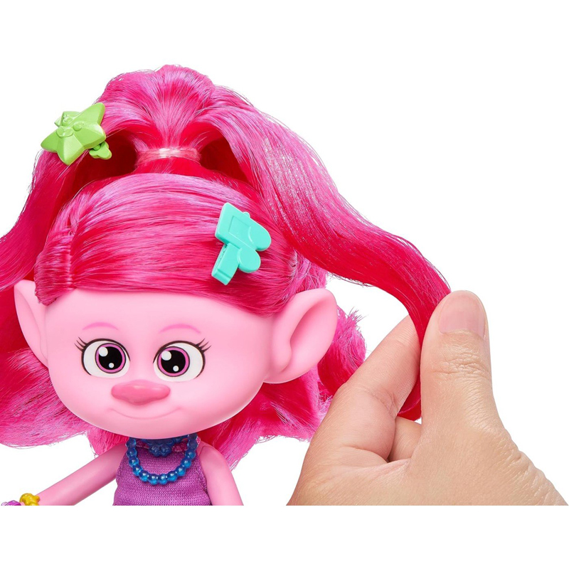 Mattel Dreamworks Trolls 3 Banf Together Strong-Hair-Talen Queen Πόπη Φανταστικά Μαλλιά HNF25