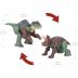 Mattel Jurassic World Μεγάλος Δεινόσαυρος 2 σε 1 Giganotosaurus & Nasutoceratops 10cm