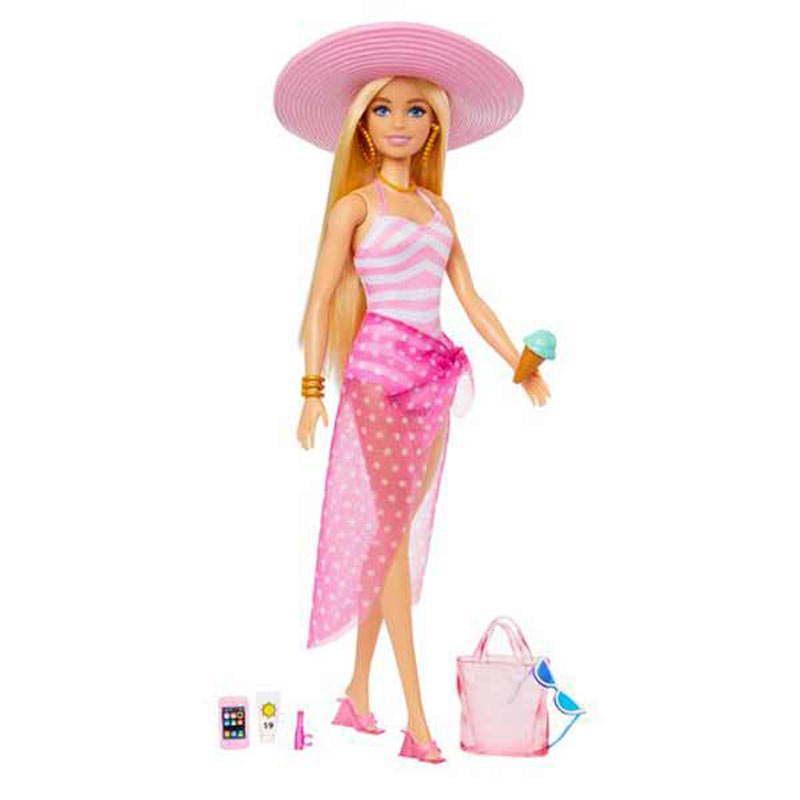 Λαμπάδα Mattel Barbie Beach glam με αξεσουάρ HPL73