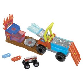 Mattel Hot Wheels Σετ παιχνιδιού Χρωμοκεραυνών Monster Trucks Πυροσβεστικό HPN73