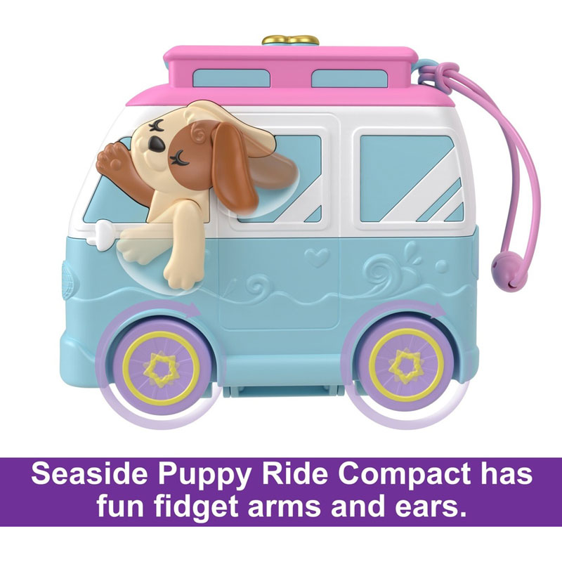 Mattel Polly Pocket Μίνι Ο Κόσμος της Polly Σετ Seaside Puppy Ride Compact