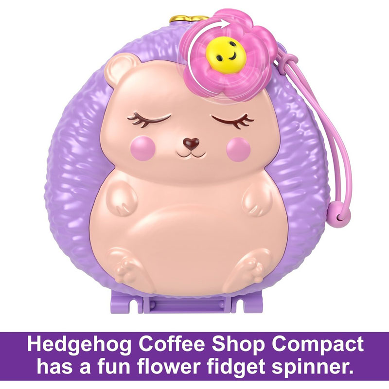 Λαμπάδα Mattel Polly Pocket Μίνι Ο Κόσμος της Polly Σετ Hedgehog Coffee Shop Compact