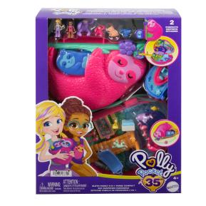 Mattel Polly Pocket Θήκη - Τσαντάκι Sloth Family HRD40