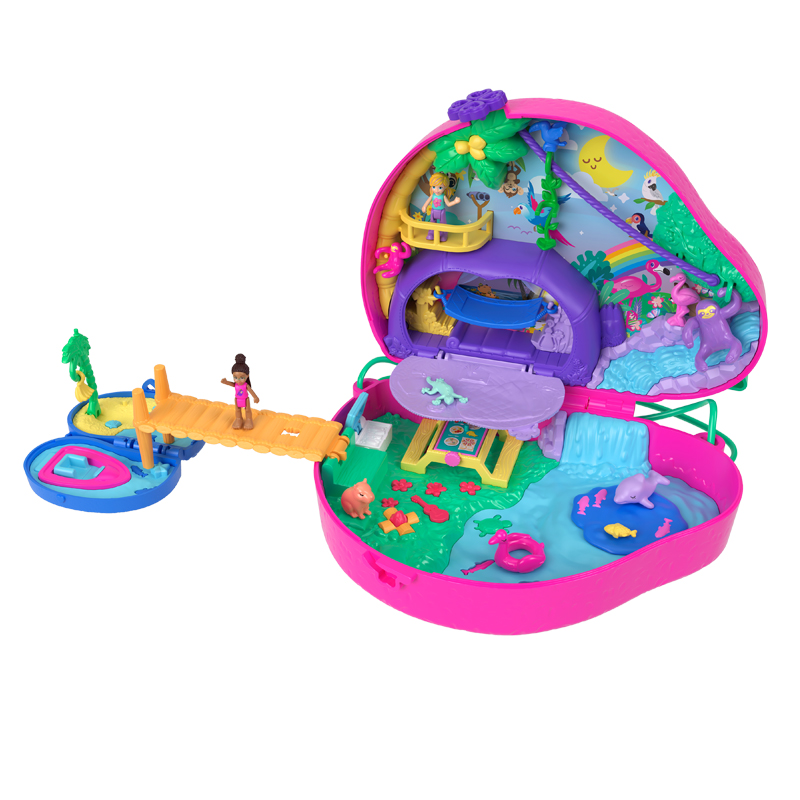 Mattel Polly Pocket Θήκη - Τσαντάκι Sloth Family HRD40