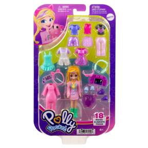 Mattel Polly Pocket - Νέα Κούκλα με μόδες μεσαίο pack Gaming
