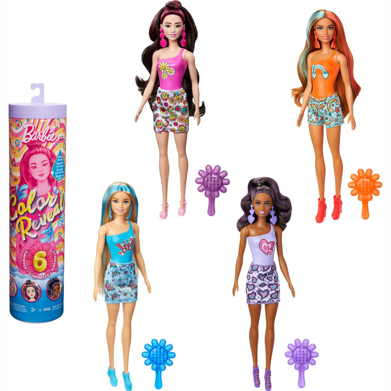 Λαμπάδα Mattel Barbie Color Reveal Ουράνιο Τόξο - Σχέδια HRK06