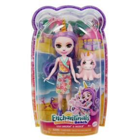 Mattel Enchantimals™ Glam Party-Κούκλα & Ζωάκι Φιλαράκι-Ulia Unicorn & Pacifica