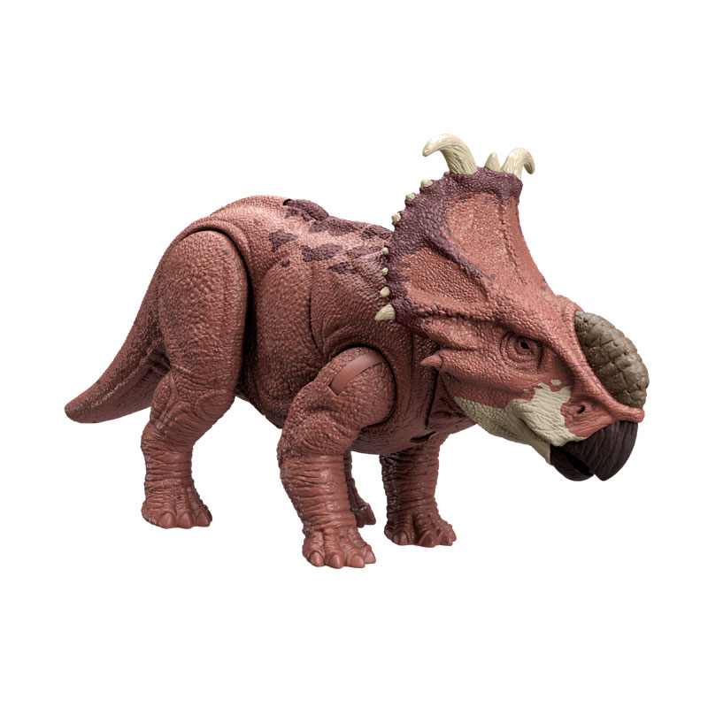 Mattel Jurassic World D Δεινόσαυροι με κινούμενα μέλη, λειτουργία επίθεσης, ήχους Pachyrhinosaurus