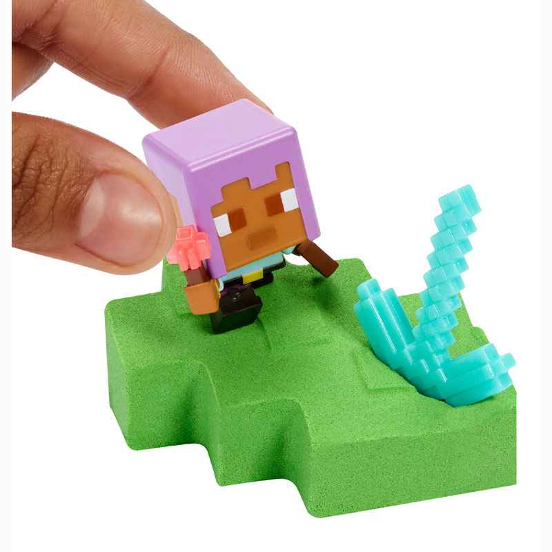 Mattel Minecraft Μίνι Φιγούρες Εξόρηξης 5cm - Φιγούρα Έκπληξη Γαλάζιο