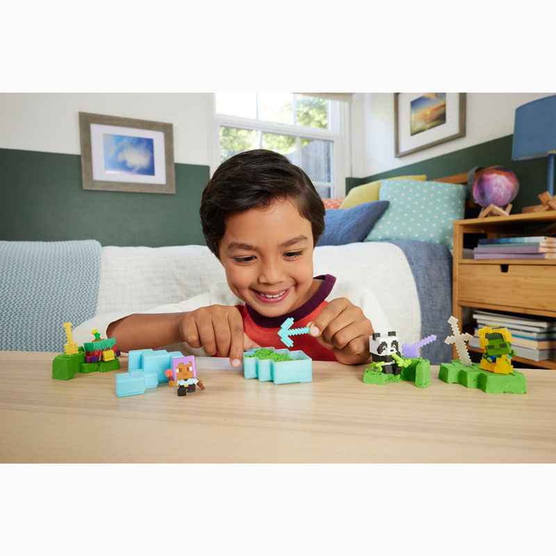 Mattel Minecraft Μίνι Φιγούρες Εξόρηξης 5cm - Φιγούρα Έκπληξη Γαλάζιο