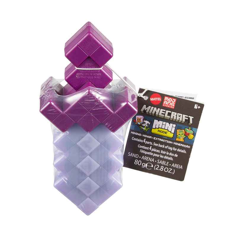 Mattel Minecraft Μίνι Φιγούρες Εξόρηξης 5cm - Φιγούρα Έκπληξη Μωβ