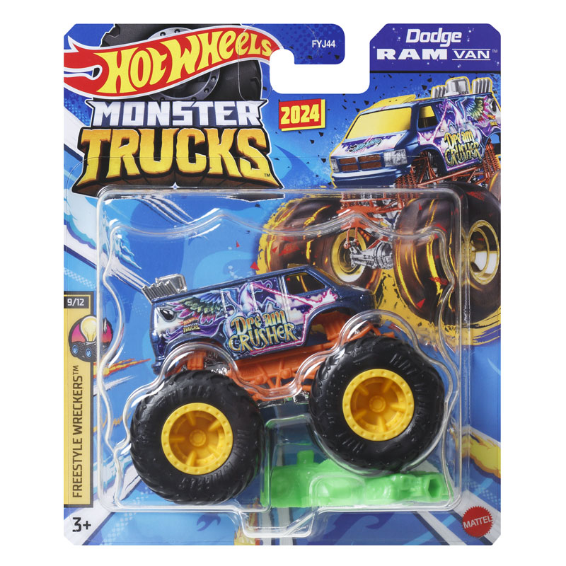 Mattel Hot Wheels Οχήματα Monster Trucks Dodge Ram Van