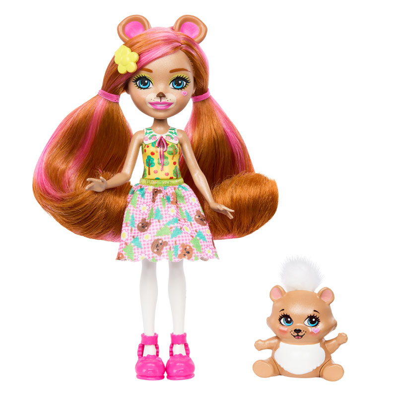 Mattel Enchantimals Κούκλα & Ζωάκι Φιλαράκι Biloxi Bear & Trail