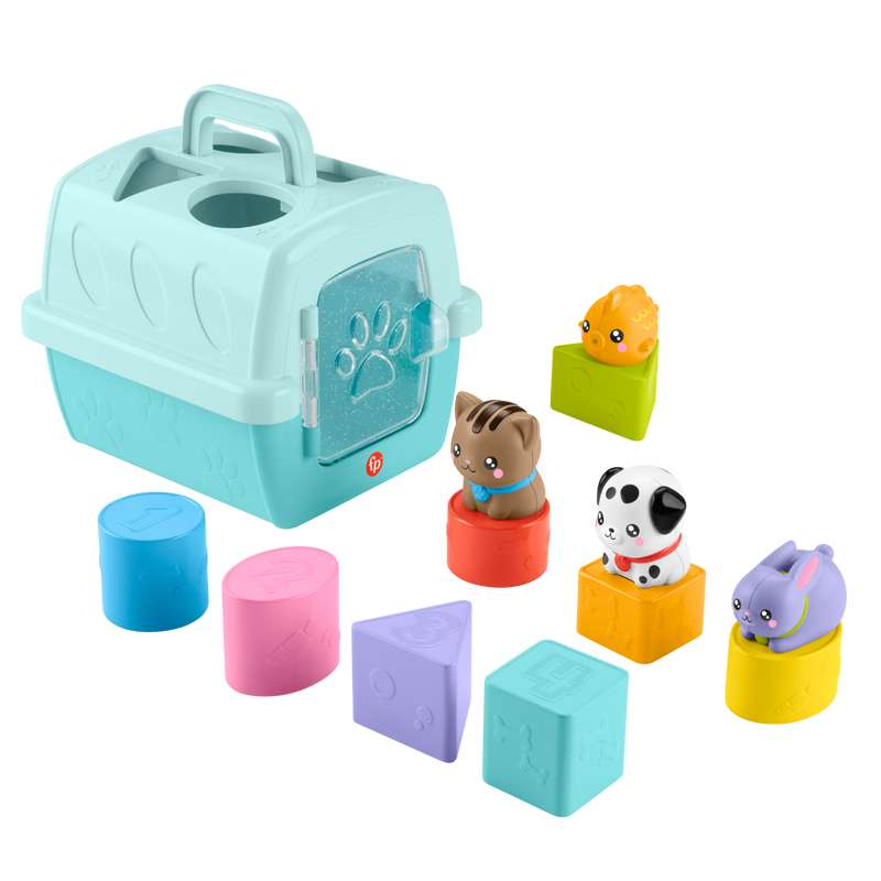 Fisher Price Pet Pals Βαλιτσάκι Μεταφοράς με ζωάκια & σχήματα HTW93