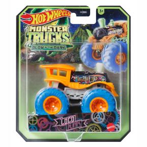 Mattel Hot Wheels Metal Monster Truck - Glow in The Dark Loco Punk