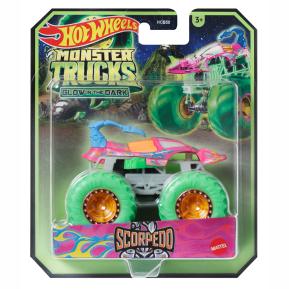 Mattel Hot Wheels Metal Monster Truck - Glow in The Dark Scorpedo
