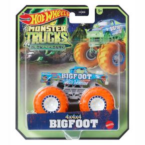 Mattel Hot Wheels Metal Monster Truck - Glow in The Dark 4x4x4 Bigfoot